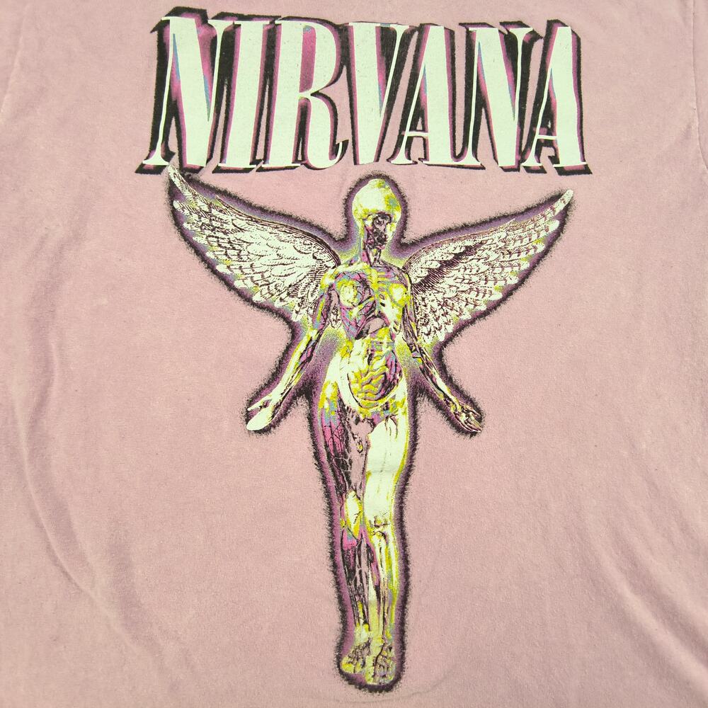 Nirvana In Utero Band Crew Neck Graphic Shirt Adult Mens Size Large L Pink - Picture 4 of 9